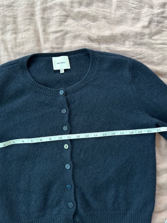 Reformation dark blue Clara cardigan - Picture 6 of 12